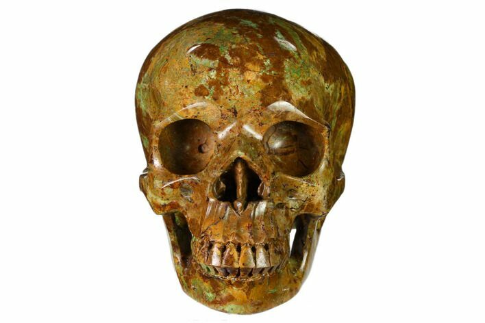 Realistic, Polished Autumn Jasper Skull #150877